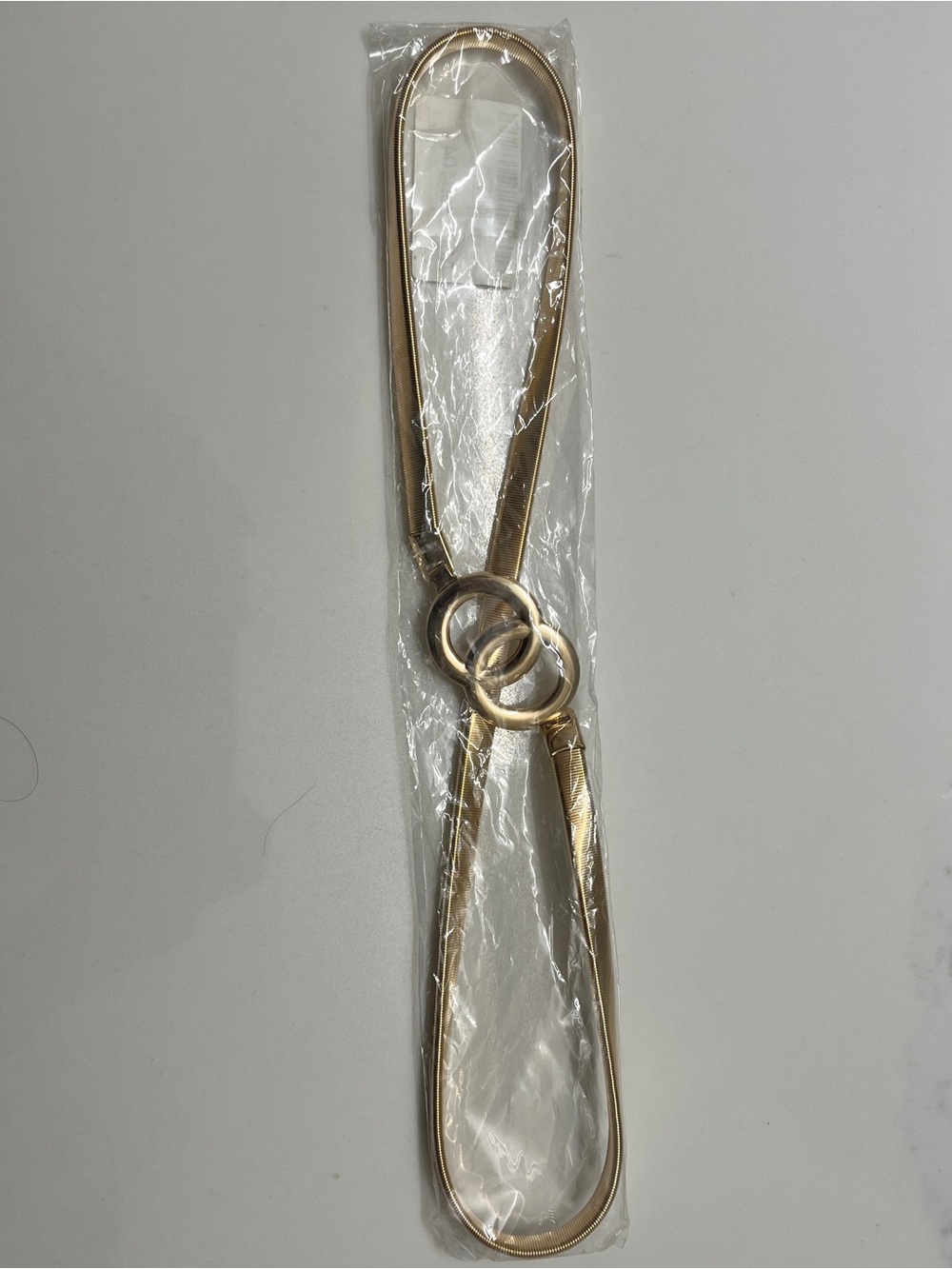 Belt Gold Double-Ring Elastic Waist Belt